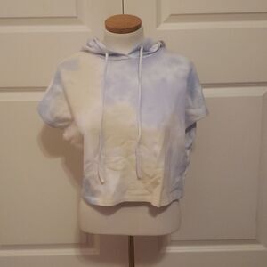 ELODIE Short Sleeve Tie‎ Dye Crop Hoodie Size Small NWOT